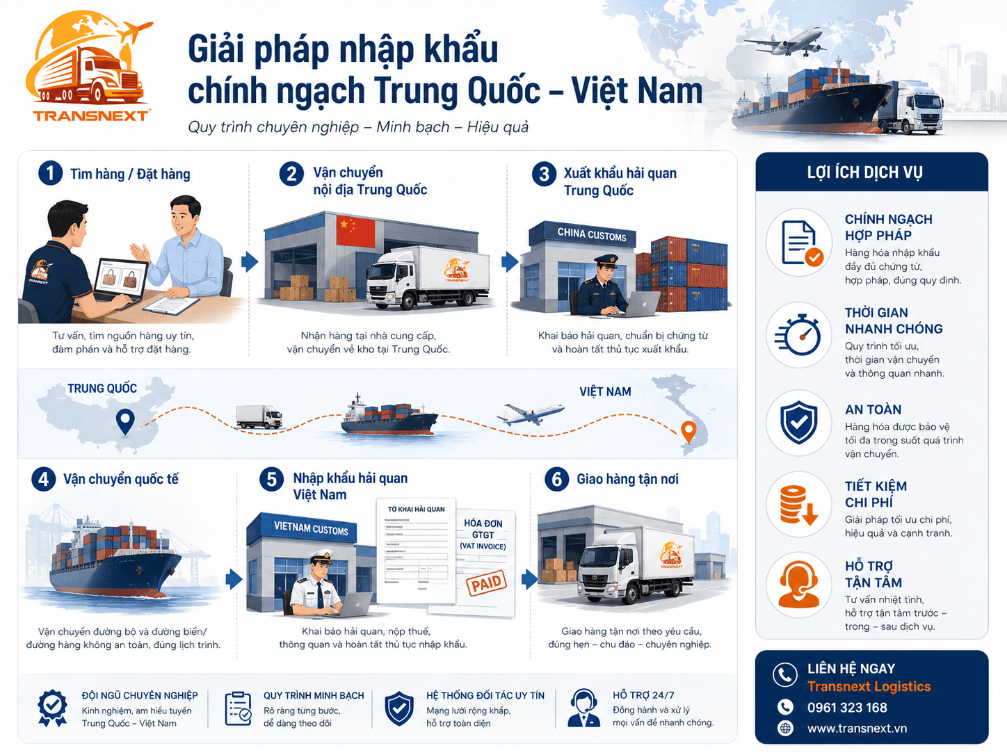Transnext logistics sẽ giúp bạn làm chứng từ dễ dàng