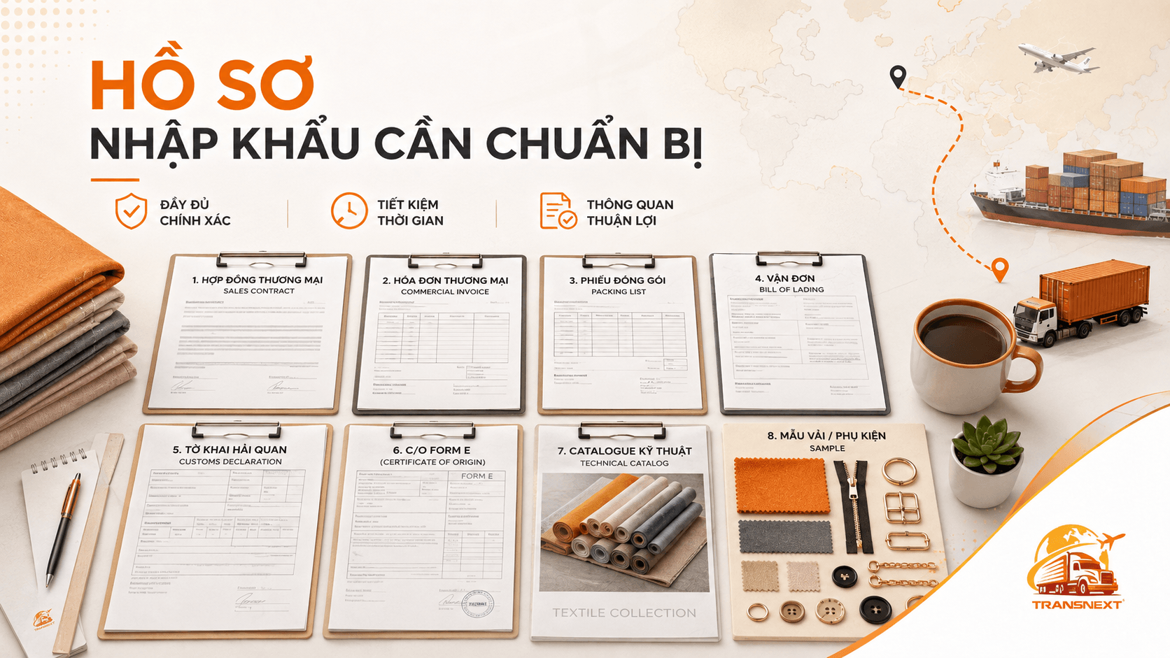 Các giấy tờ xuất nhập khẩu hàng hóa cần phải có