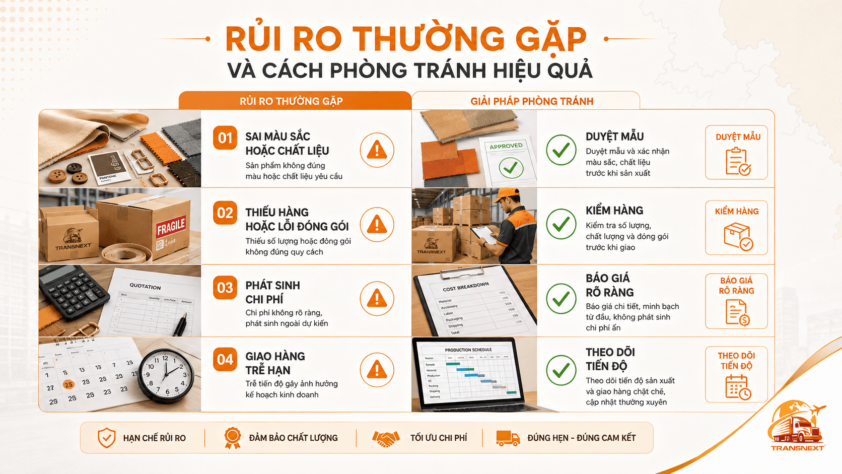 Trước khi hàng rời khỏi kho Trung Quốc, bạn cần chặn đứng 4 nhóm rủi ro chí mạng